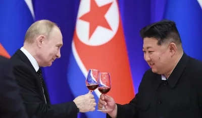 Vladímir Putin, y el líder norcoreano, Kim Jong-un.
