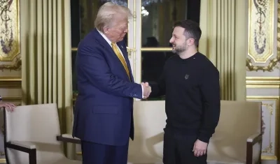Volodímir Zelenski junto a Donald Trump.