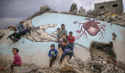 Niños afectados por la guerra.