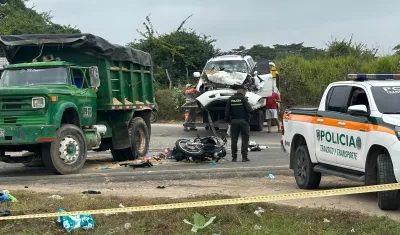 Accidente se presentó en el kilómetro 4 + 50 metros de la vía oriental. 