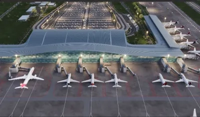 Render del nuevo aeropuerto de Cartagena.