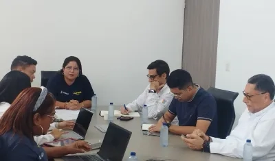 Aspecto de la mesa especial de análisis y seguimiento que se realiza este lunes en la Alcaldía de Soledad. 