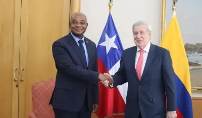 Los cancilleres de Colombia y Chile.