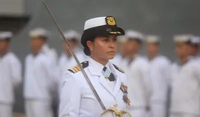 La capitana de fragata Liliana Ortiz. 