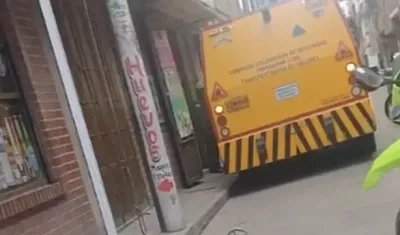 Camión de valores que intentaron asaltar. 