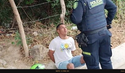 El hombre fue capturado a la altura de Playa Mendoza.