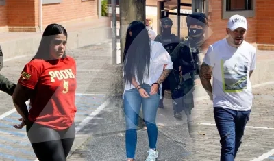 La pareja y los otros dos familiares de 'Castor' capturados este miércoles por la Policía. 