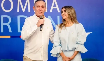 Efraín Cepeda y Nadia Blel, senadores del Partido Conservador.  