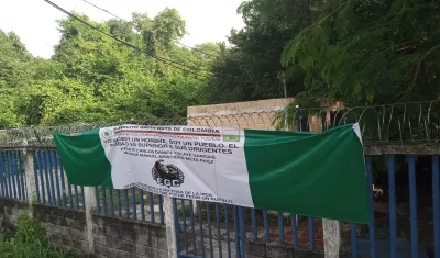 Afiche del 'Clan del Golfo' en Galapa.