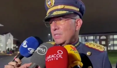 General Luis Emilio Cardozo Santamaría, comandante del Ejército Nacional. 