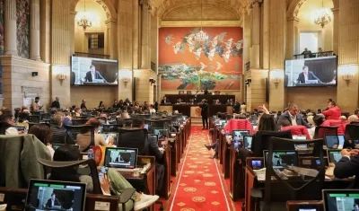 Congreso de la República este lunes. 