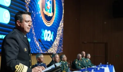 El comandante de las Fuerzas Militares, el almirante Francisco Cubides.