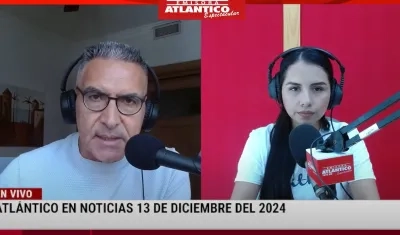 Jorge Cura / Lorena Lamilla, en el estudio de Atlántico en Noticias.