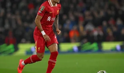 Luis Díaz en un partido con Liverpool esta temporada.