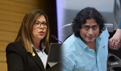 La Fiscal General, Luz Adriana Camargo, y Nicolás Petro.