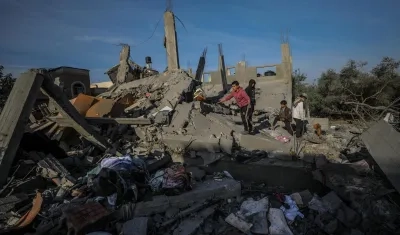 Restos de una casa destruida en el centro de Gaza.
