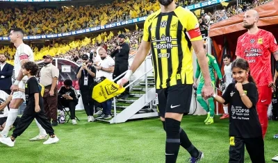 Karim Benzema y Cristiano Ronaldo en la antesala del encuentro.