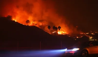 Incendio en Malibú, California.