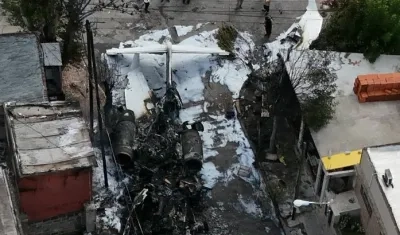 Así terminó el avión.