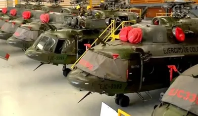 Los helicópteros están en la base de Tolemaida.