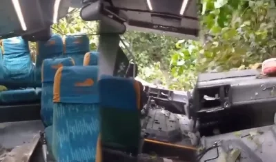 Imágenes del accidente. 