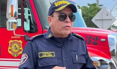 Jaime Pérez, comandante del Cuerpo de Bomberos de Barranquilla por 16 años. 