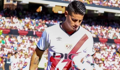 James Rodríguez en un partido con el Rayo Vallecano.