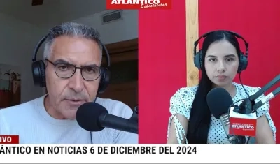 Jorge Cura / Lorena Lamilla, en el estudio de Atlántico en Noticias.
