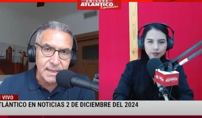 Jorge Cura / Lorena Lamilla, en el estudio Atlántico en Noticias.