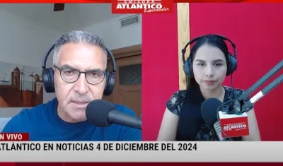 Jorge Cura / Lorena Lamilla, en el estudio de Atlántico en Noticias.