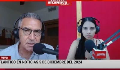 Jorge Cura / Lorena Lamilla, en el estudio de Atlántico en Noticias.