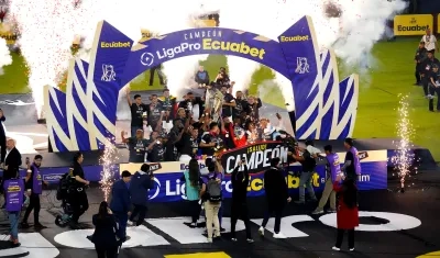 La celebración de Liga de Quito.