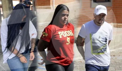 La pareja de 'Castor' y los otros dos familiares cuando fueron capturados el miércoles. 