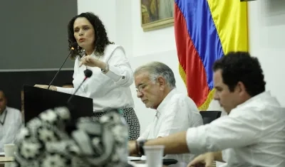 María Constanza García, ministra de Transporte. 