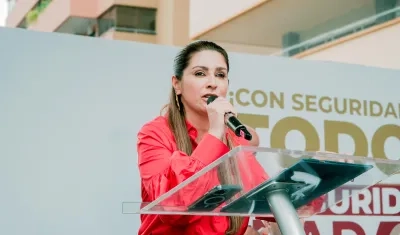 La gobernadora del Tolima, Adriana Magali Matiz.