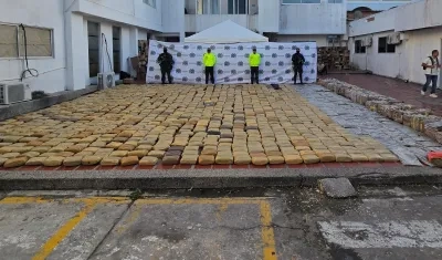 Marihuana incautada por la Policía en el barrio Carrizal. 