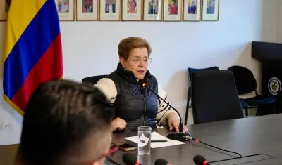 La Ministra de Trabajo, Gloria Ramírez.