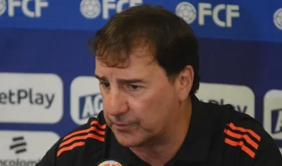 Néstor Lorenzo en una rueda de prensa este año.