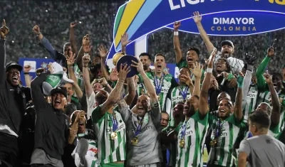 La celebración de Atlético Nacional.