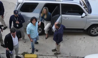 Nicolás Petro y su pareja Laura Ojeda.