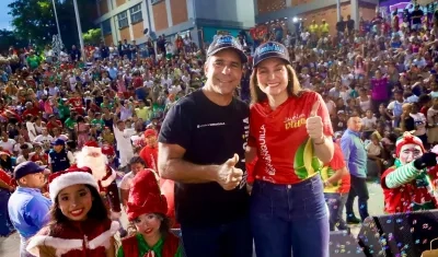 El Alcalde Alex Char y la primera dama Katia Nule.