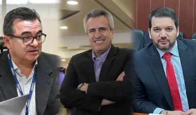 Olmedo López, Luis Fernando Velasco y Julio Elías Chagüi.