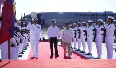 La llegada del Presidente Gustavo Petro.