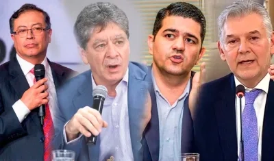 Gustavo Petro, Bruce Mac Master, Rodolfo Correa y Jaime Alberto Cabal.
