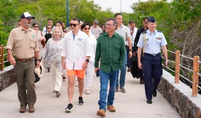 Presidente de Ecuador, Daniel Novoa, y de Colombia, Gustavo Petro.