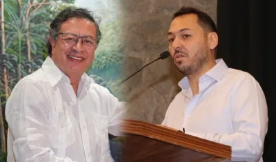 El Presidente Gustavo Petro y Daniel Mendoza.