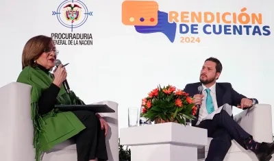 La Procuradora Margarita Cabello en la rendición de cuentas.  