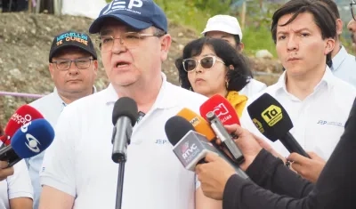 Alejandro Ramelli, presidente de la JEP, desde La Escombrera.
