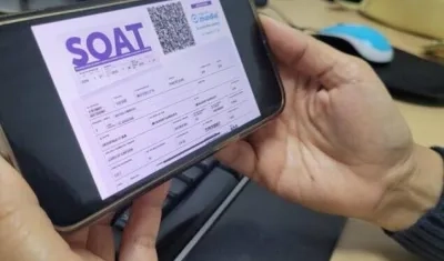 Imagen de referencia del Soat. 