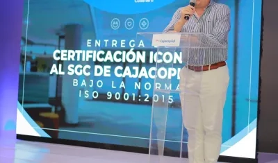 El gerente general de Cajacopi EPS, Roberto Solano Navarra.